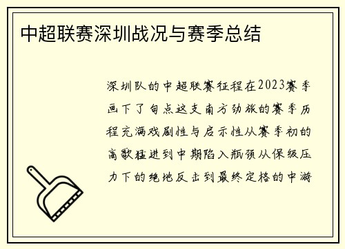 中超联赛深圳战况与赛季总结